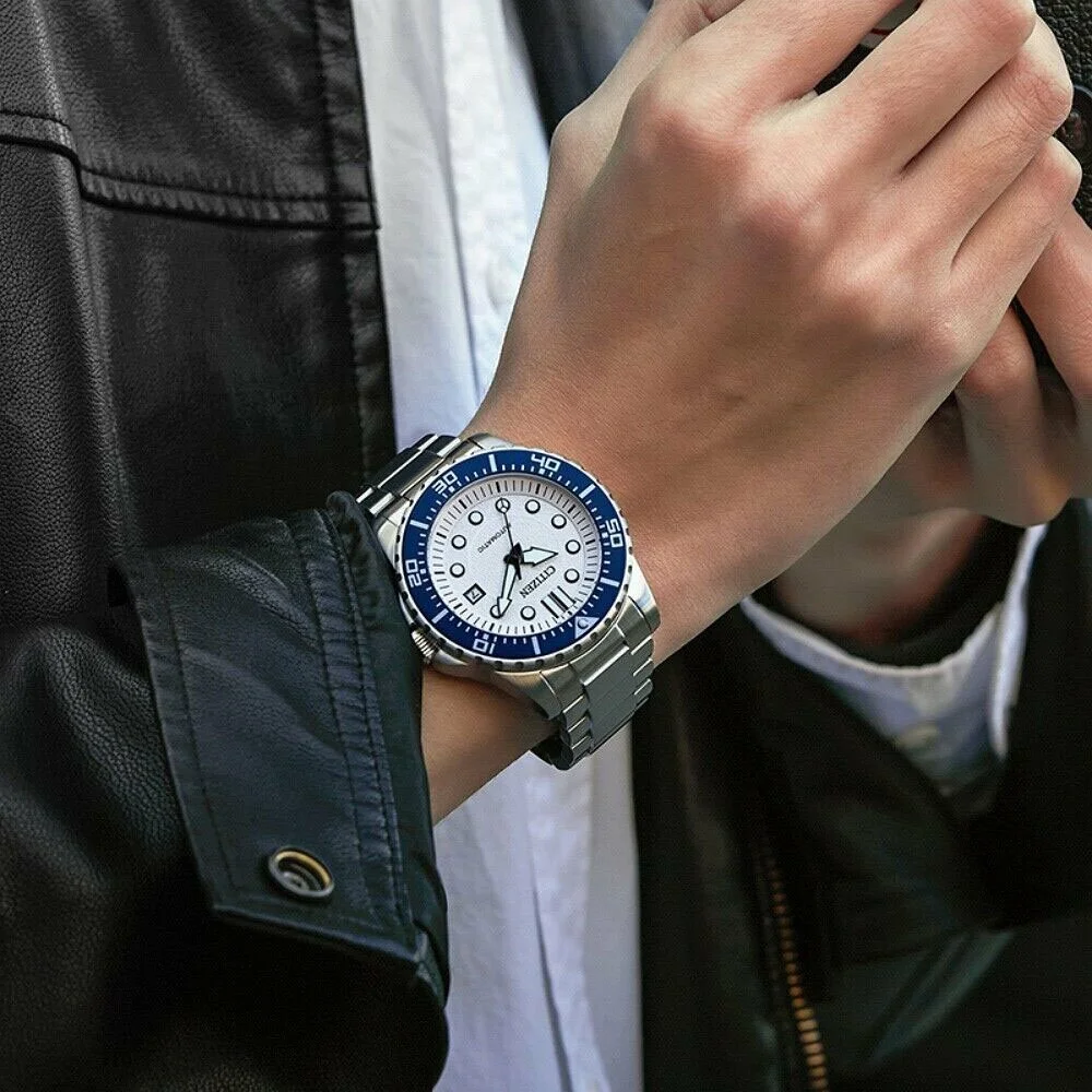 Citizen NJ0171-81A Men's 43mm White Dial Watch | Montres Outlet