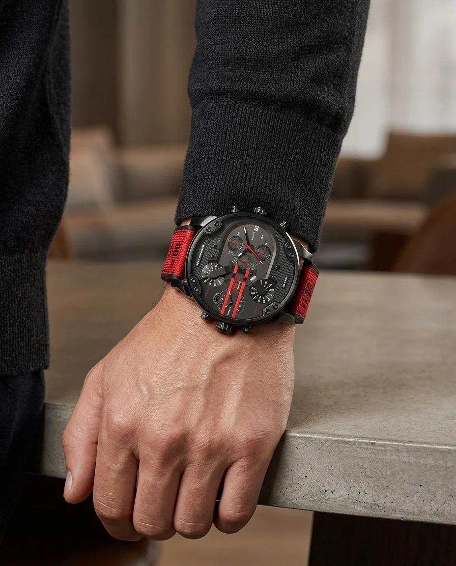 ディセンシア Diesel DZ7438 Men's Chronograph 57mm Black Dial | Montres Outlet