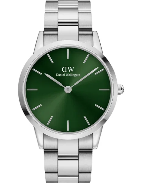Montre Homme Daniel Wellington Iconic Link DW00100427 cadran vert 40mm bracelet acier
