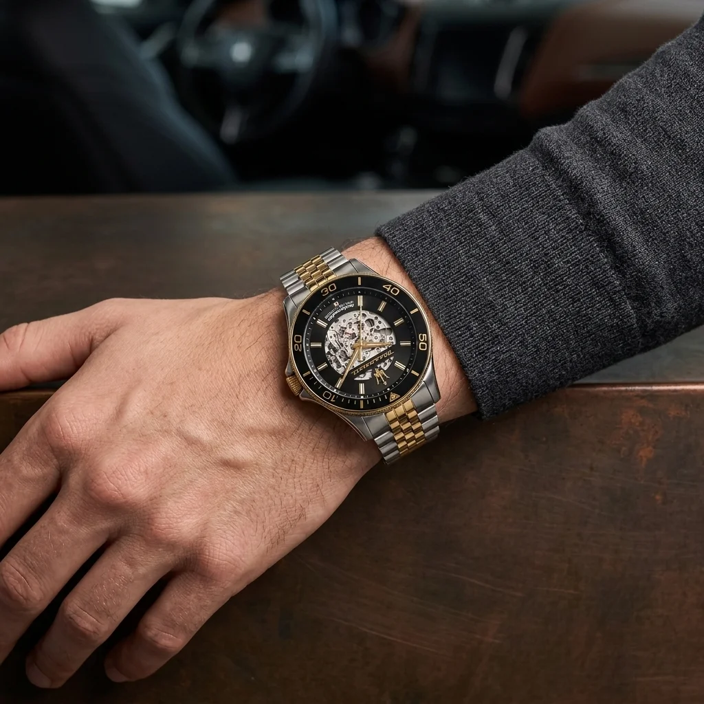 Maserati R8823140010 Men's Automatic Two-Tone Skeleton Watch